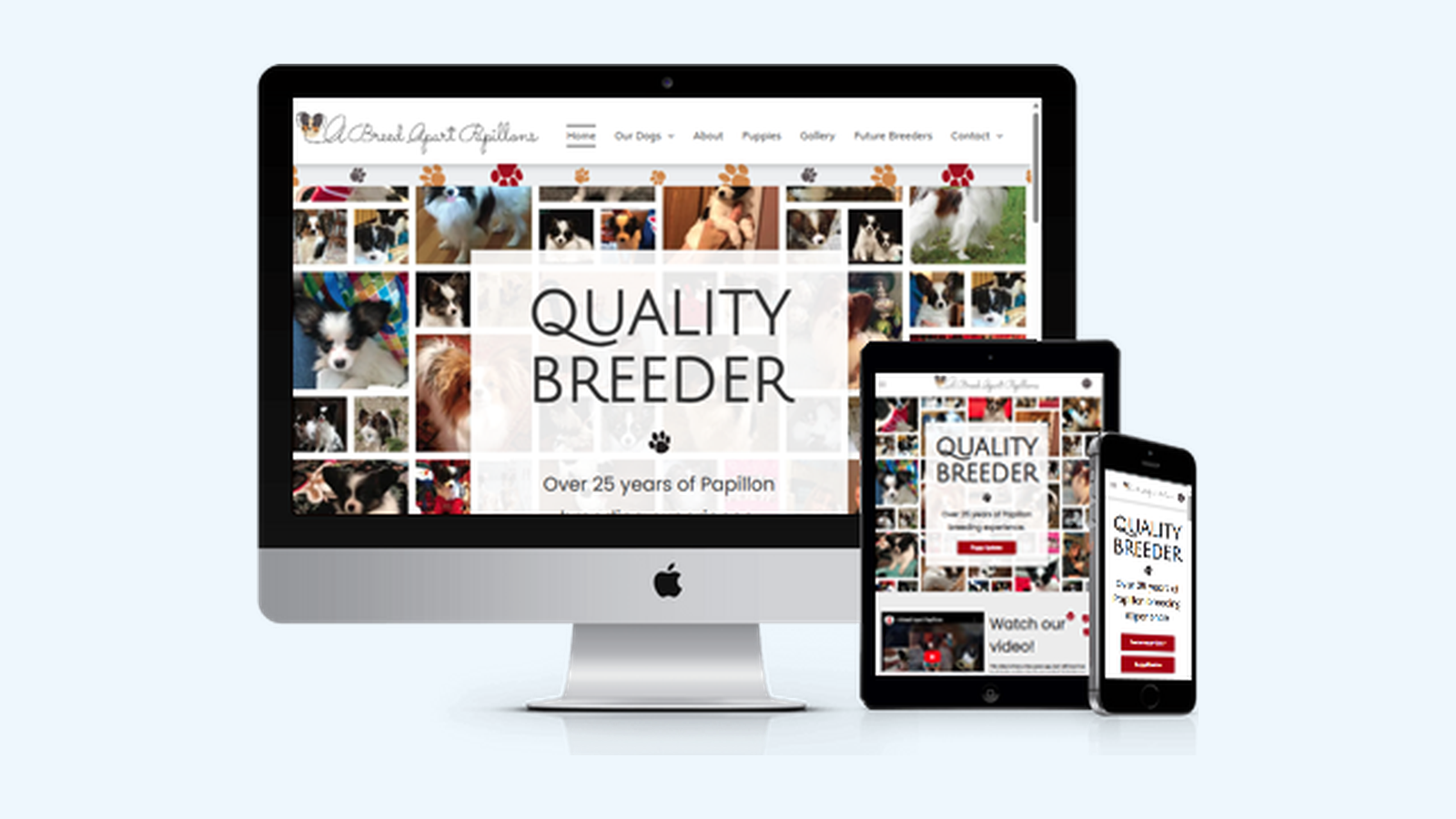 Dog Adoption website design example