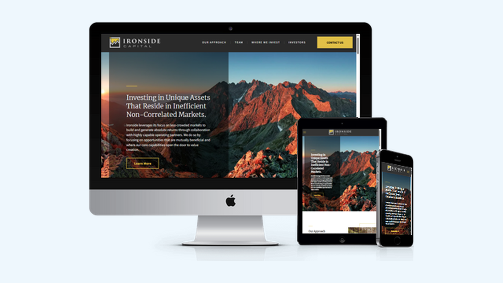 Financial Advisors website design example