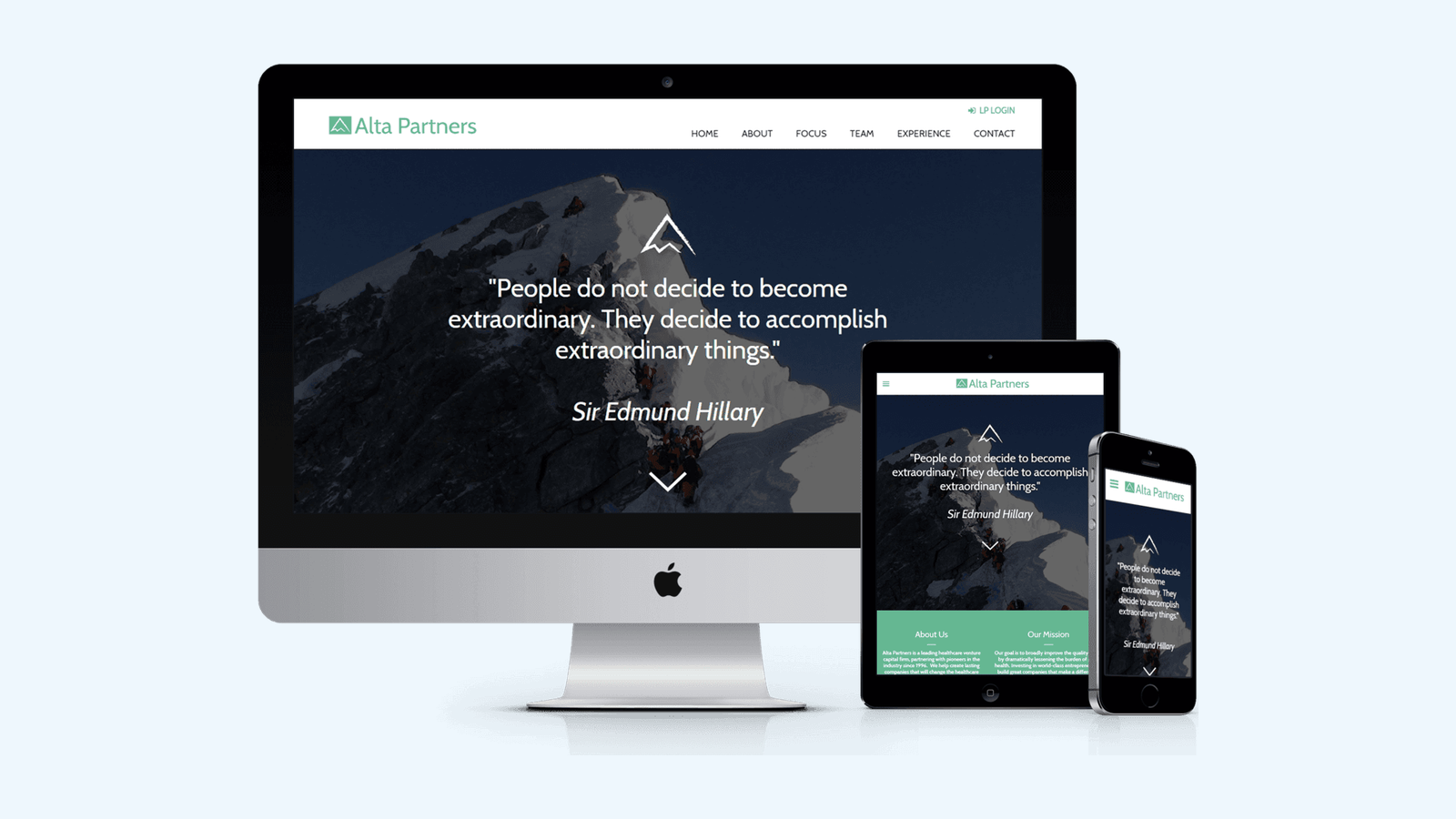 Investor Relations website design example