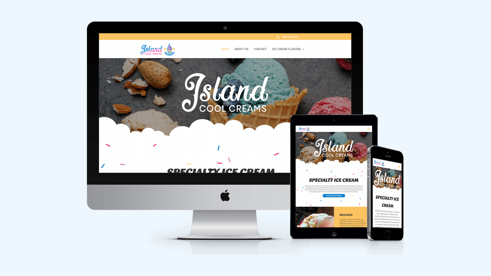 Local Retail website design example