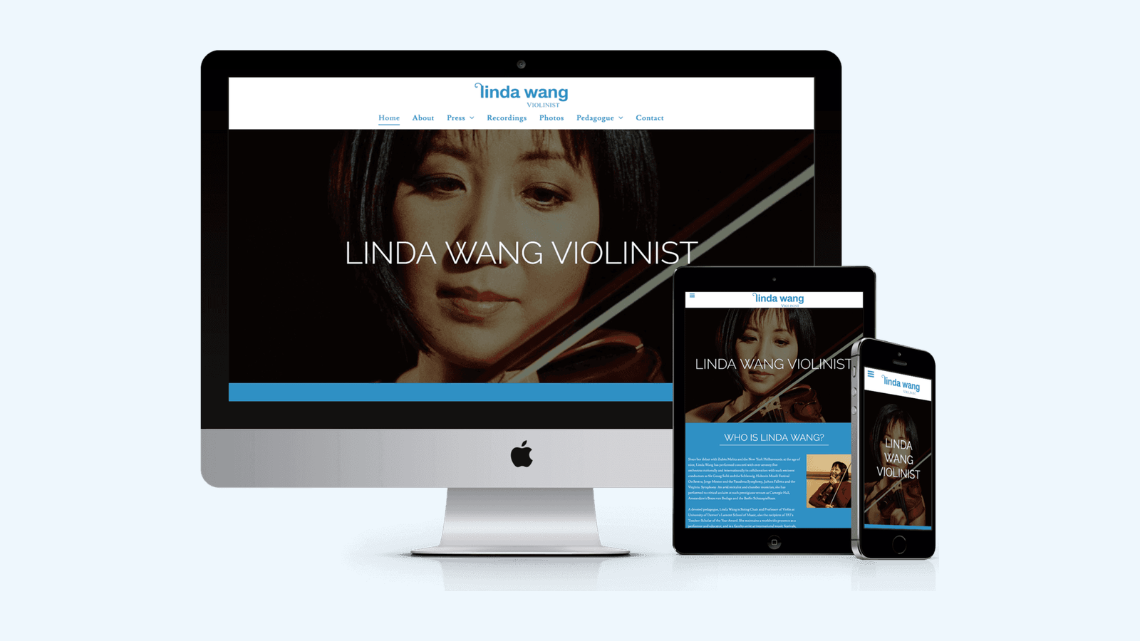 Musician website design example