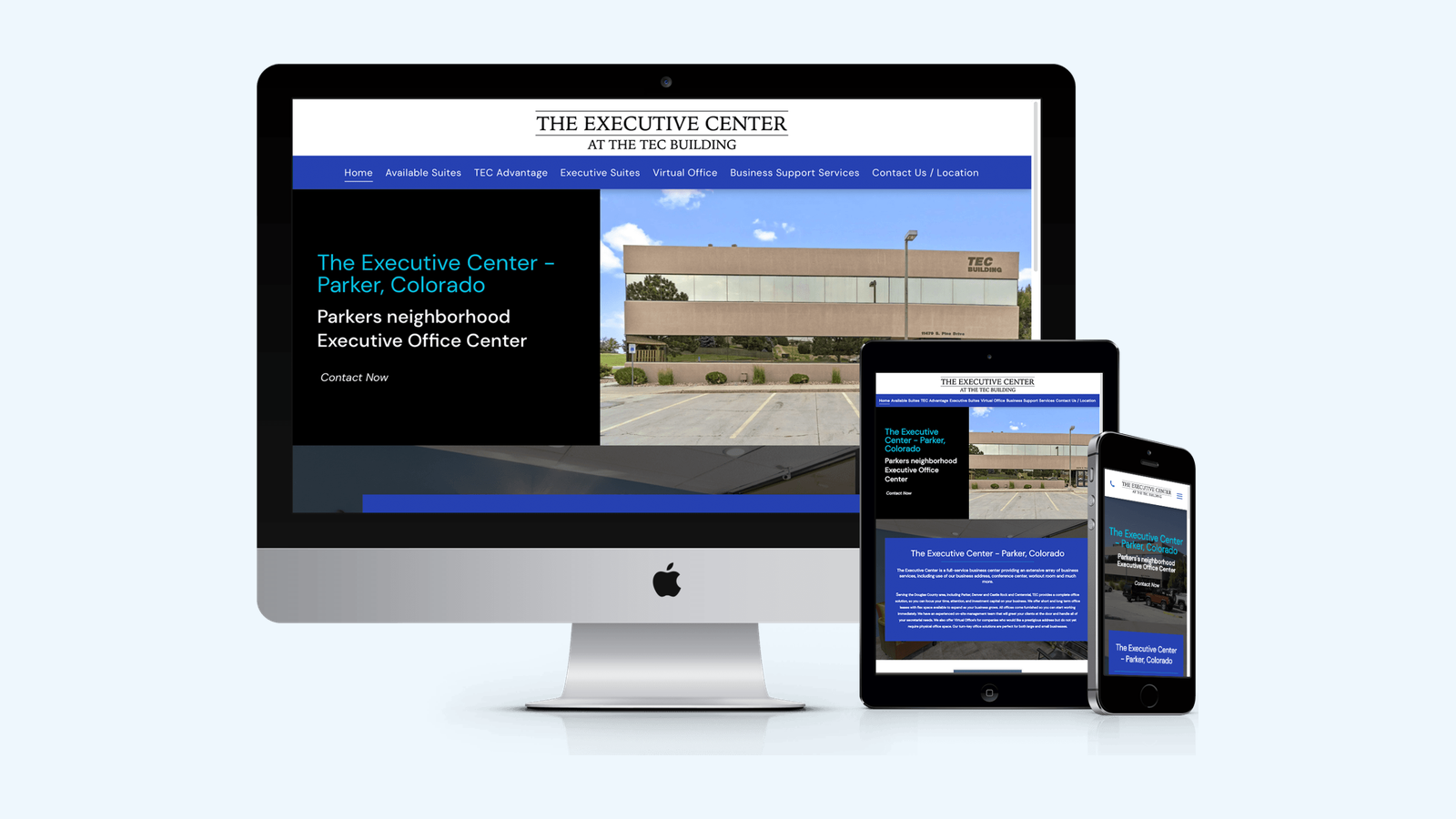 Office Rentals website design example