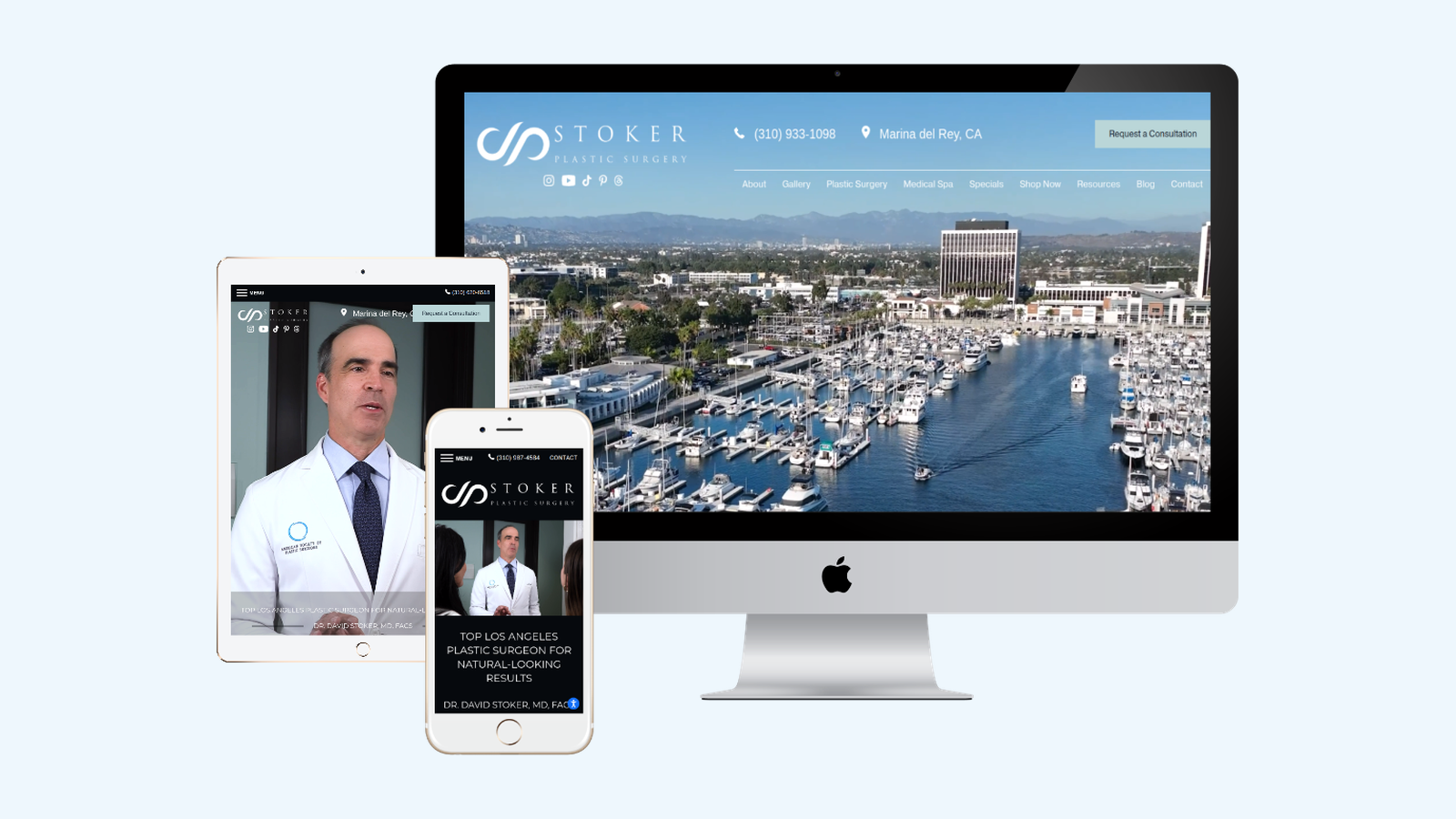 Plastic Surgery website design example