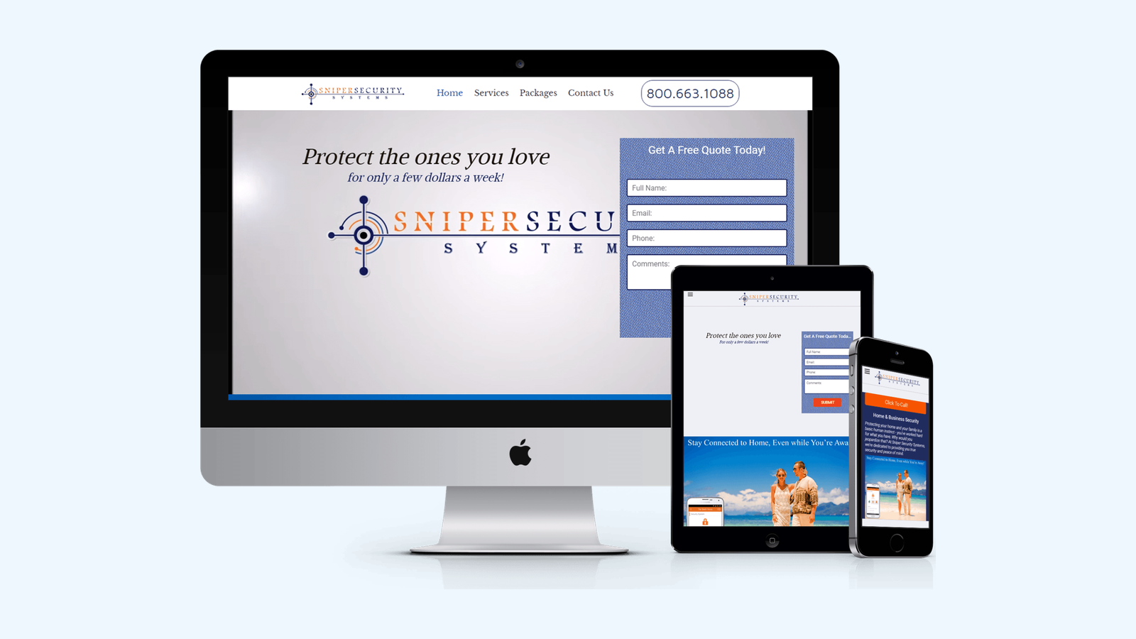 Security Companies website design example